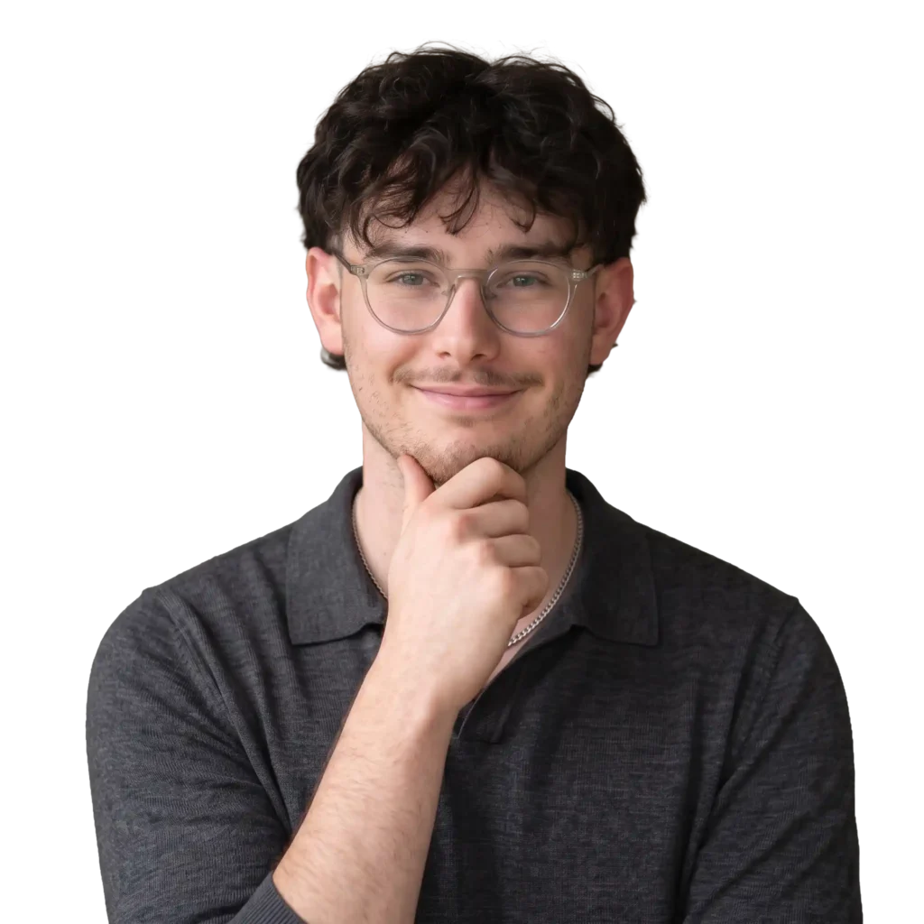 a man with his hand on his chin